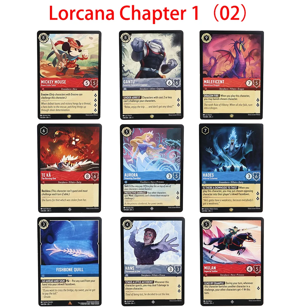 

English Version PROXY Lorcana Chapter 1 Cards Dalsy TIC ET TAC Tiana Tigrou Basil Baymax YamaTCG Game Collection Cards
