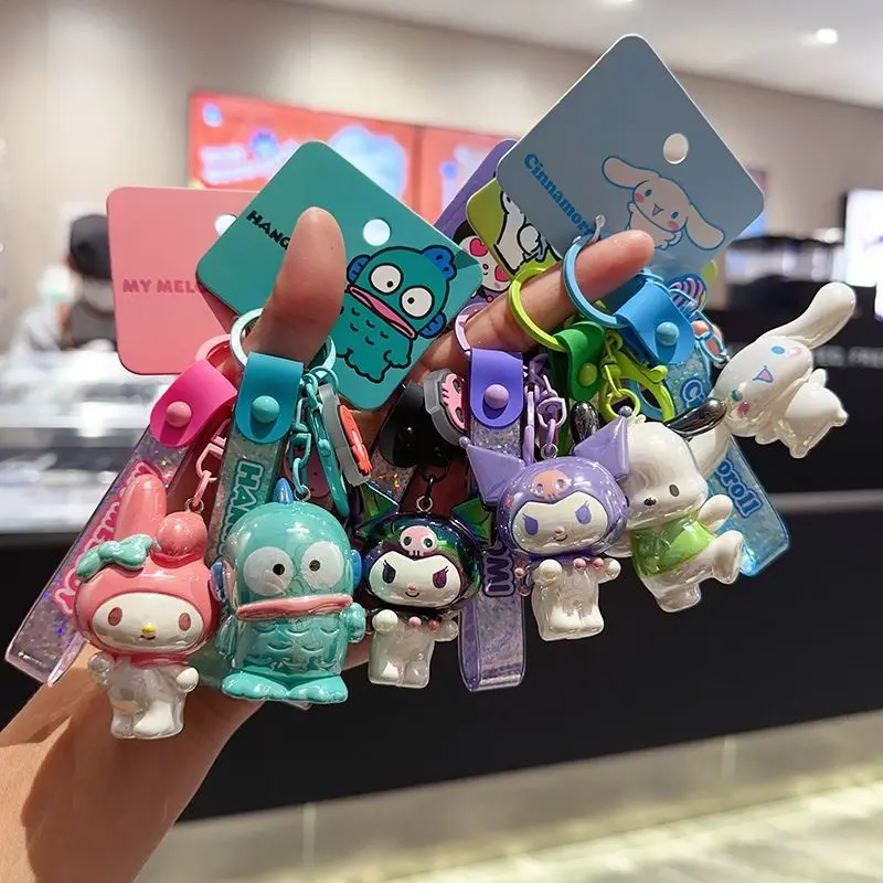 MINISO Sanrio Hello Kitty Kuromi ma mélodie cannelle Pompompurin Pochacco Kawaii Anime dessin animé clé pendentif porte-clés créatif