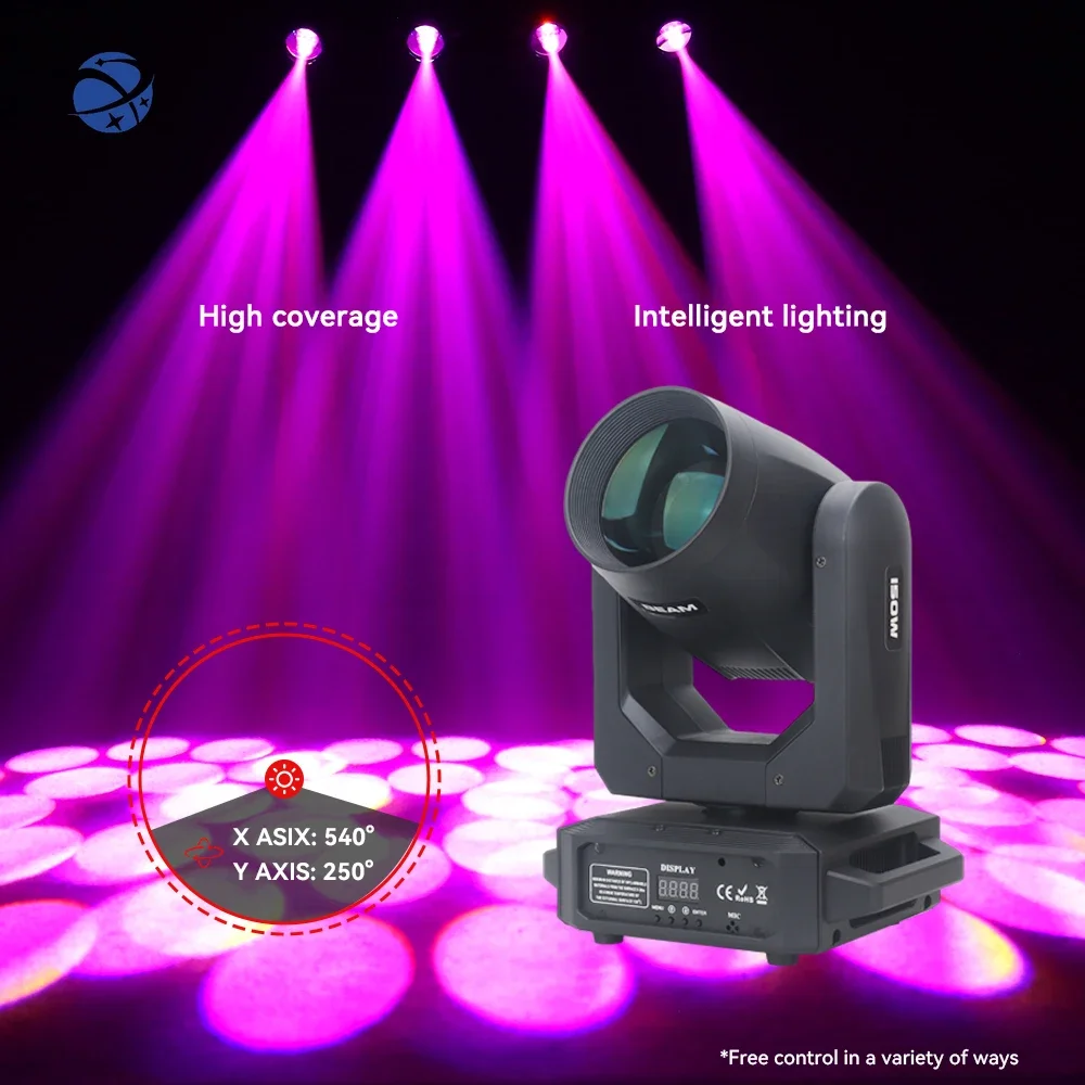 Mini Sharpy Beam LED 200W  DMX Spot Rainbow Effect RGBW Luces Dj Event Stage Light Cabeza Movil LED Beam Moving Head Light