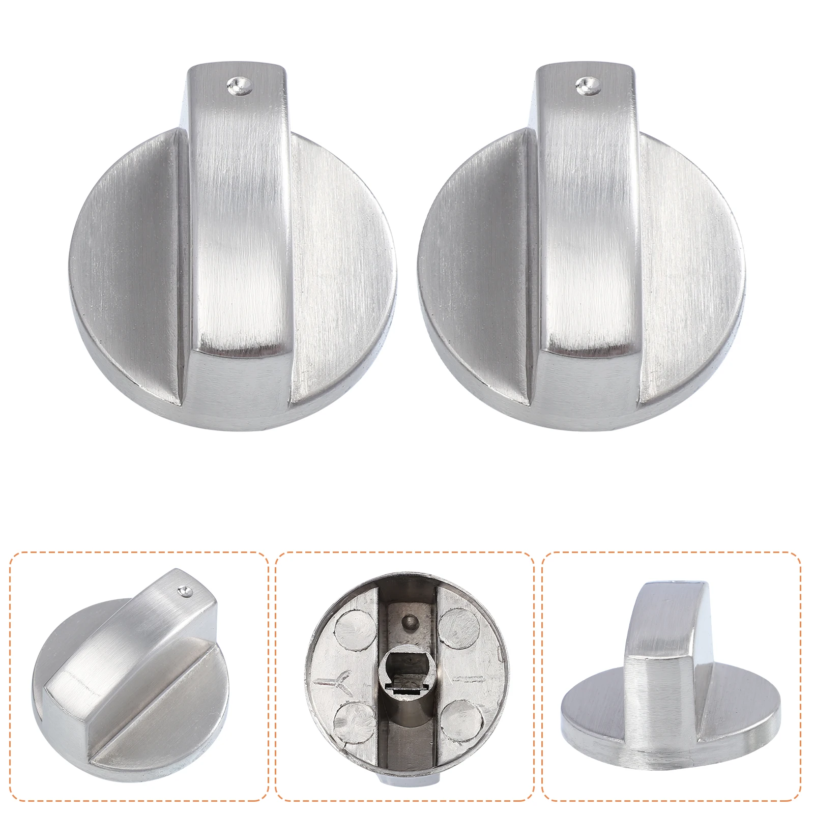 

4 Pcs Gas Stove Knob Replacement Knobs Air Conditioner Universal Control Electric Range Cooktop Zinc Alloy Shift