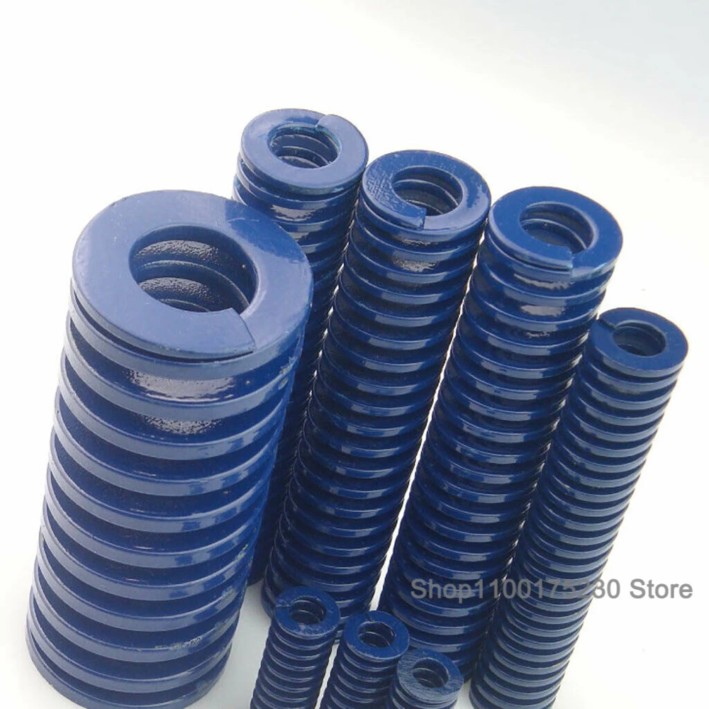 1Pcs Blue Compression Spring Die Mold Springs Light Load Spiral Stamping Compression Mould Die Spring Outer Diameter 8mm-50mm