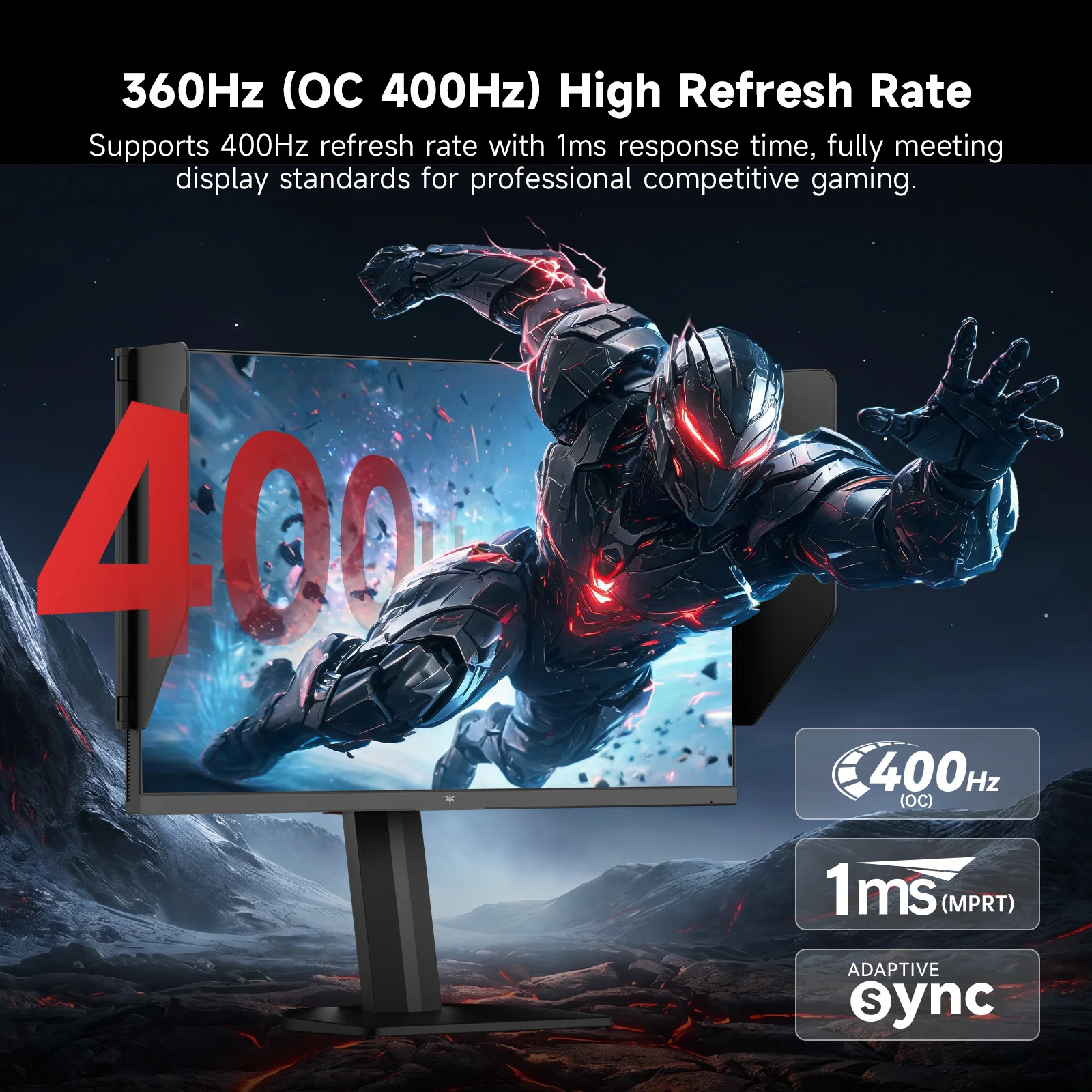 KTC 25M2 Pro 400Hz Gaming Monitor, Fast IPS 24.5 inch FHD Monitor with Shielding Hood H25X8