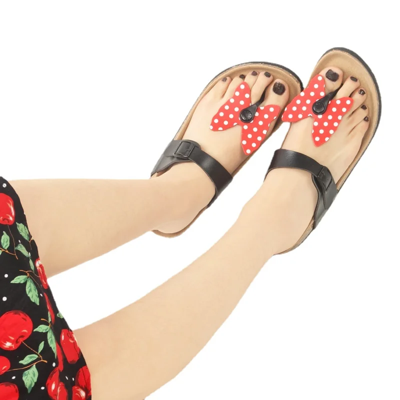 

Summer Women's Flat Bottom Cork Slippers Lovers Outdoor Antiskid Leisure Beach Slippers Women's Shoes