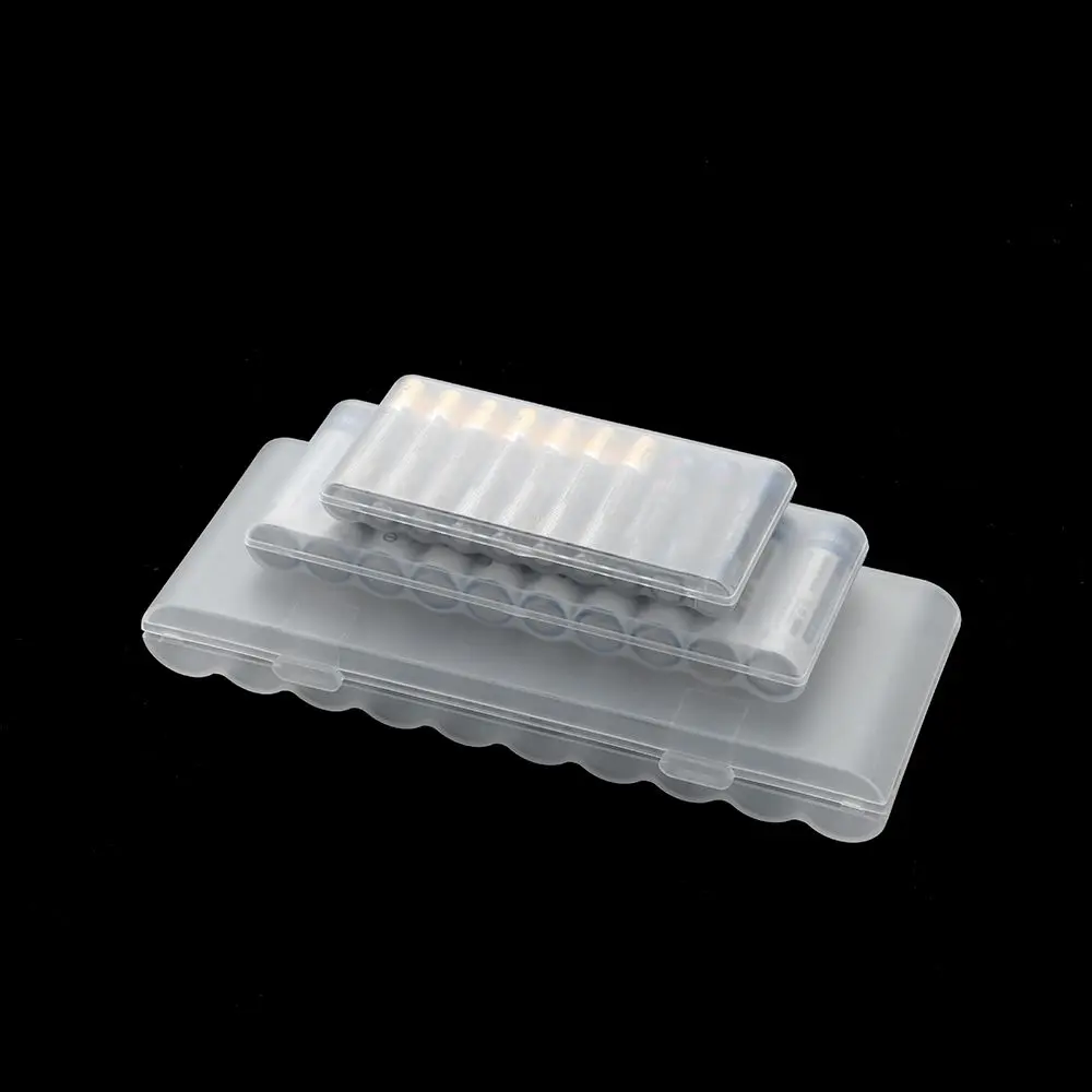 For AAA/AA/18650 10 Slots Battery Storage Box Clear Hard Plastic Battery Organizer Case Waterproof Container Accessories