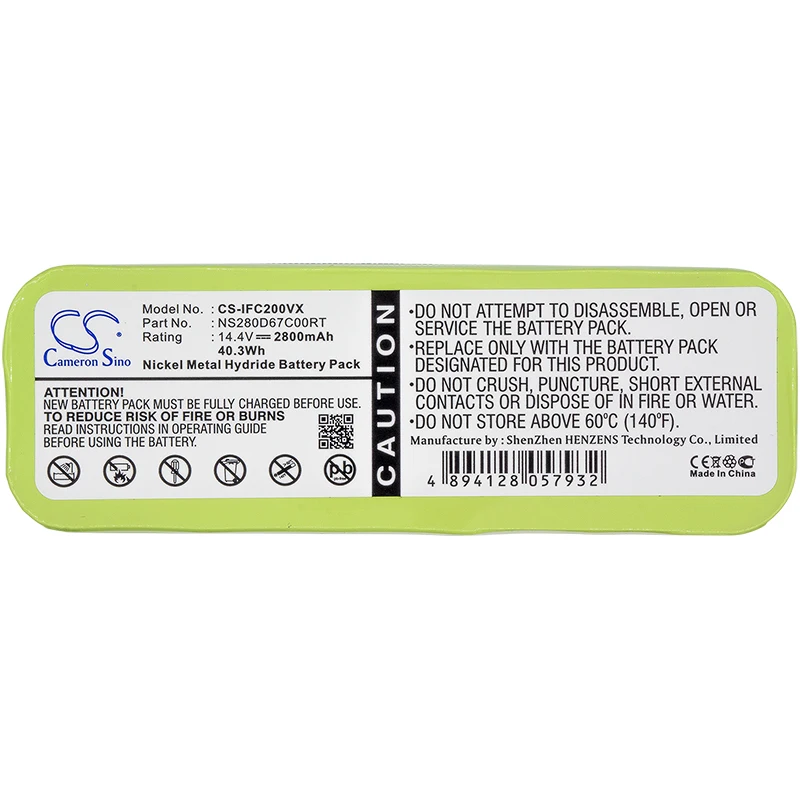 بطارية فراغ 2800 مللي أمبير في الساعة لـ CleanMate 365 QQ-1 CleanMate QQ-2 Basic CleanMate QQ-2L CleanMate QQ-2 Plus CleanMate QQ2 LT Pro806