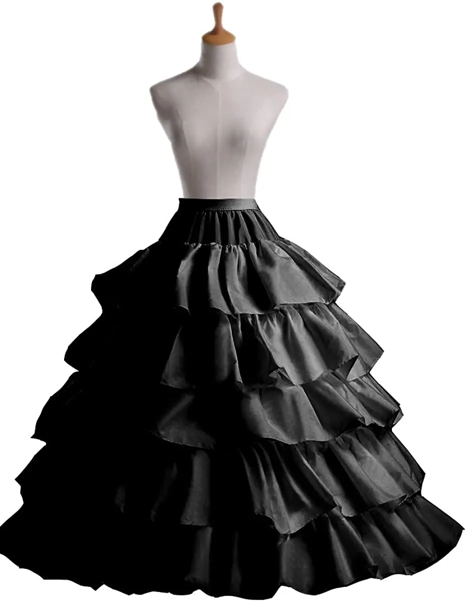 Women 4-Hoop Wedding Petticoat Skirt Quinceanera Ball Gown 2024