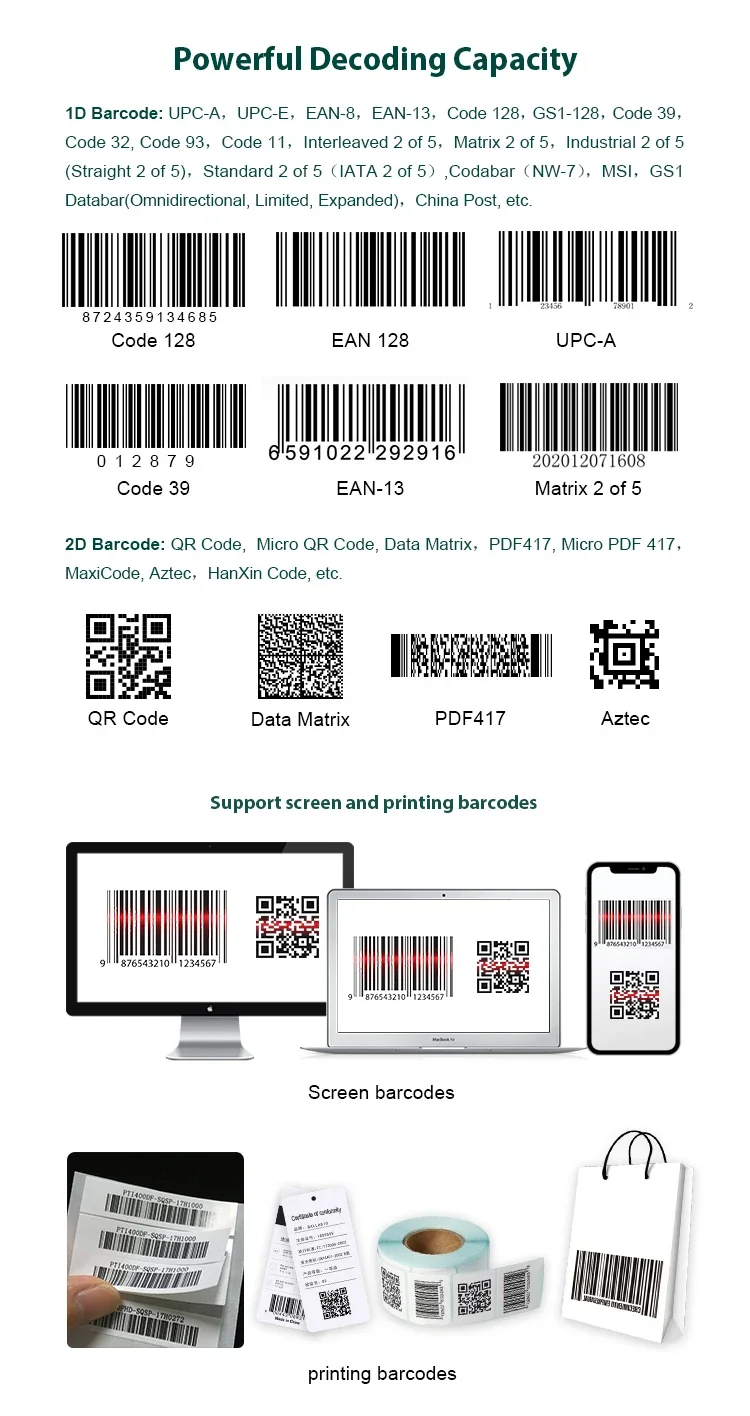 2D vaste gemonteerde QR-code barcodelezer USB RS232 barcodescannermodule voor kiosk