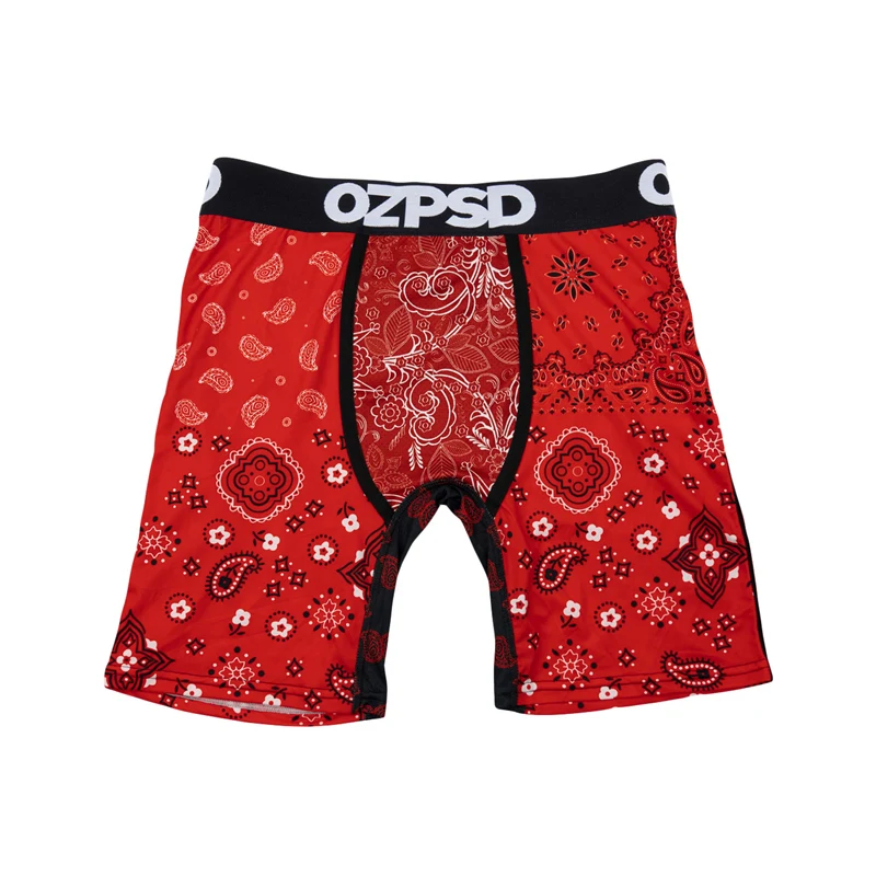 OZPSD Seamless Sexy Men Underwear Boxer Cueca Male Panties Lingerie Men Underpants Boxershorts Plus Size Printed Men\'s Boxers