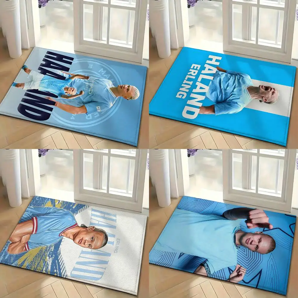 Football E-Erling H-Haaland Bedroom Decor Carpet  for Living Room Thick Plush Study Floor Mat Home Fluffy Soft Rug