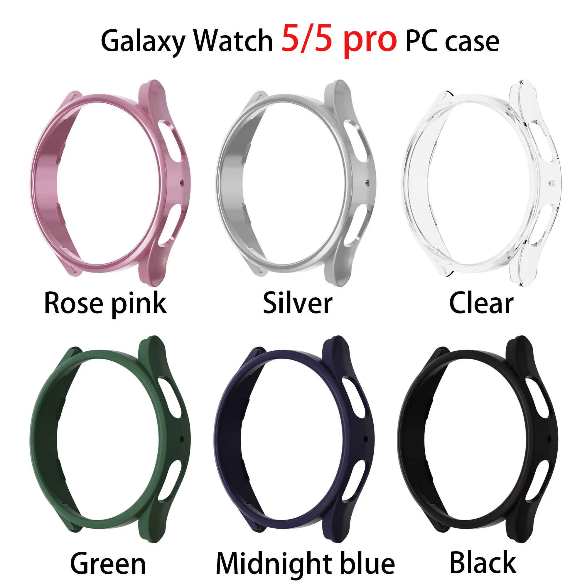 Watch Case for Samsung Galaxy Watch 5 44mm 40mm PC Bumper Shell accessories Cover All-Around Protector Galaxy watch 5 pro 45mm image 6