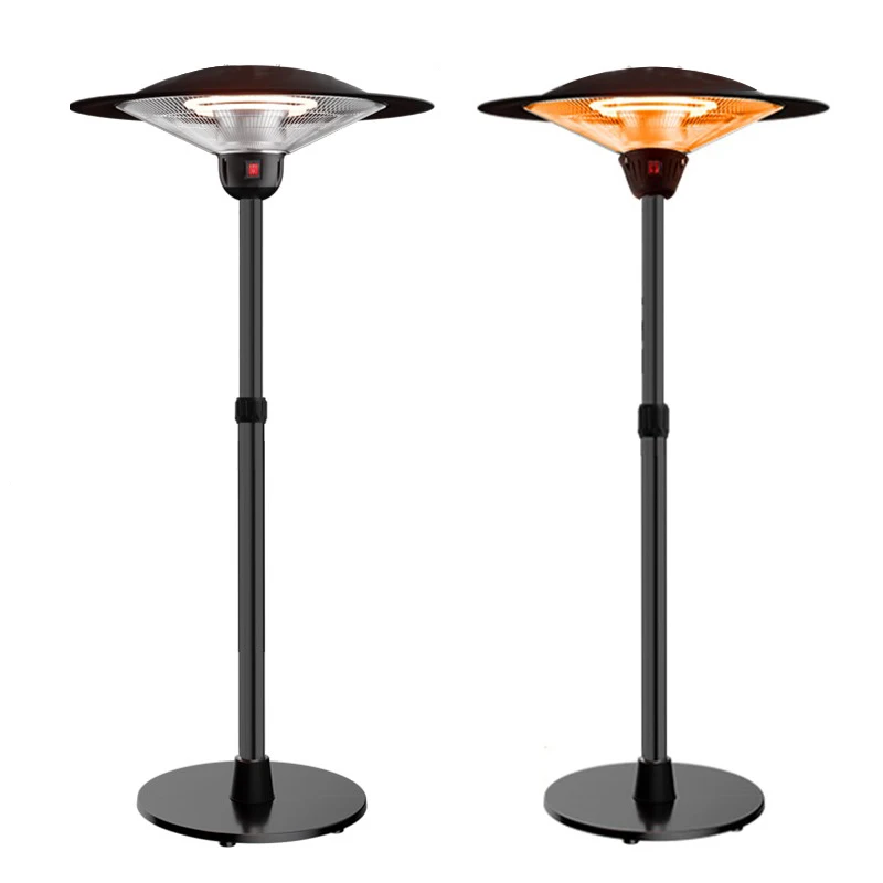 

Freestanding 220V Electric Patio Heater for Outdoor Home Garden or Garage Waterproof Aluminum Heating Element with US Plug