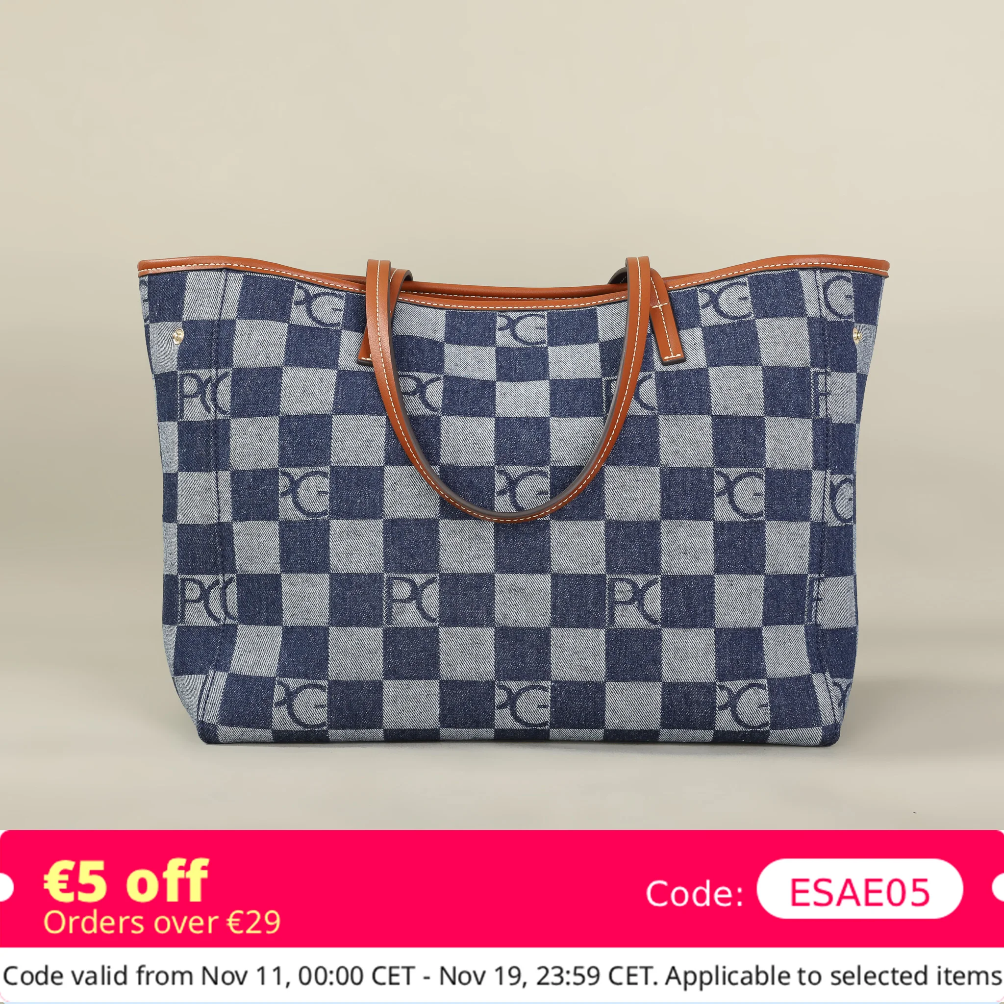 

PG Роскошная брендовая модная женская сумка с принтом, осень-зима 2025, многофункциональная сумка большой вместимости для поездок на работу