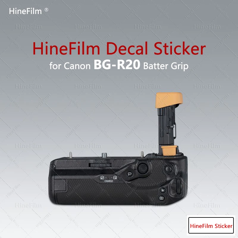 Hinefilm-pegatina de agarre para batería de cámara de BG-R20, Protector de piel para Canon R5II, R5M2, R5, R6, R6M2, BG R20, BGR20