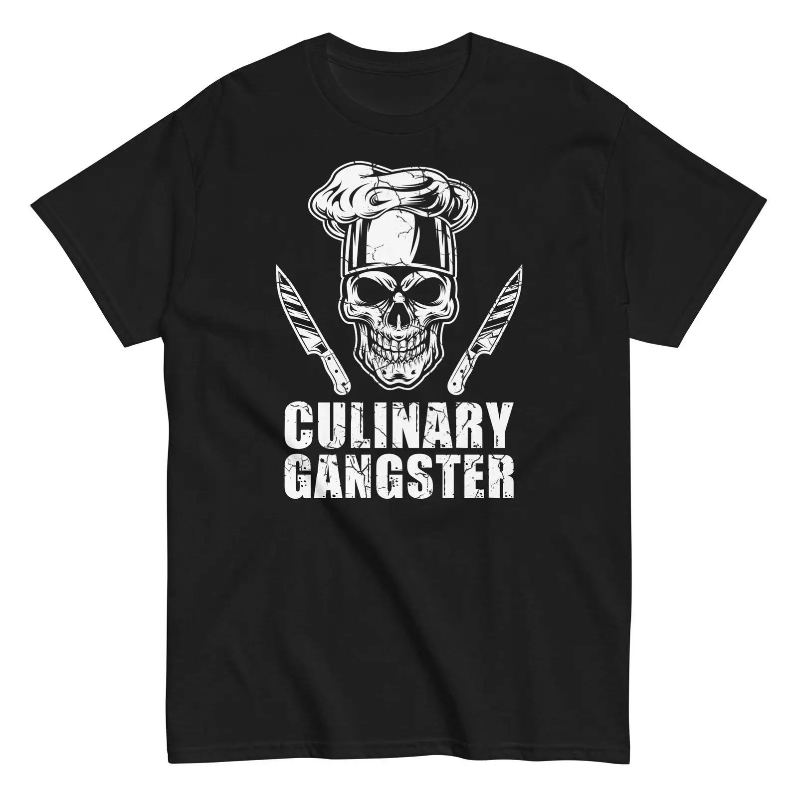 

Culinary Gangster Chef Cook Men's Cotton T-Shirt Cooking Chef BBQ Tee