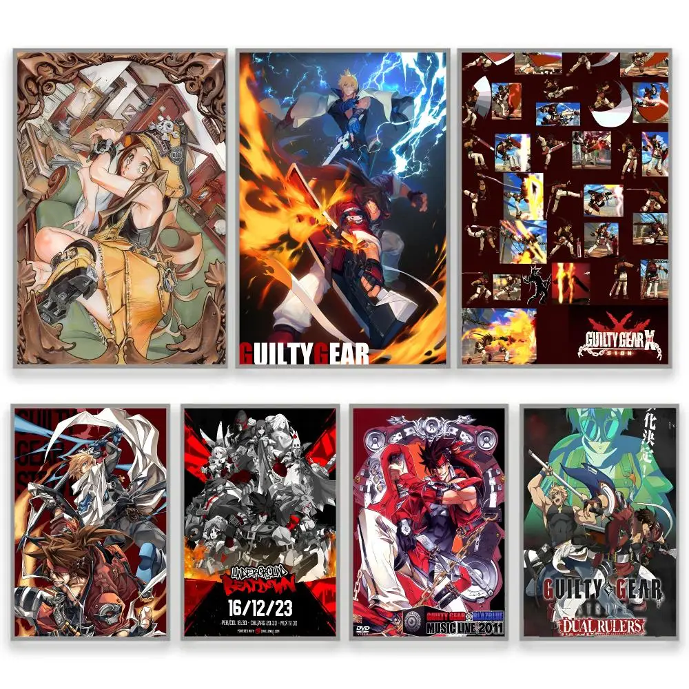 G-Guilty Gear Game Kinderzimmer-Dekoration, Paarzimmer-Dekoration, PVC-Kunstposter, Poster