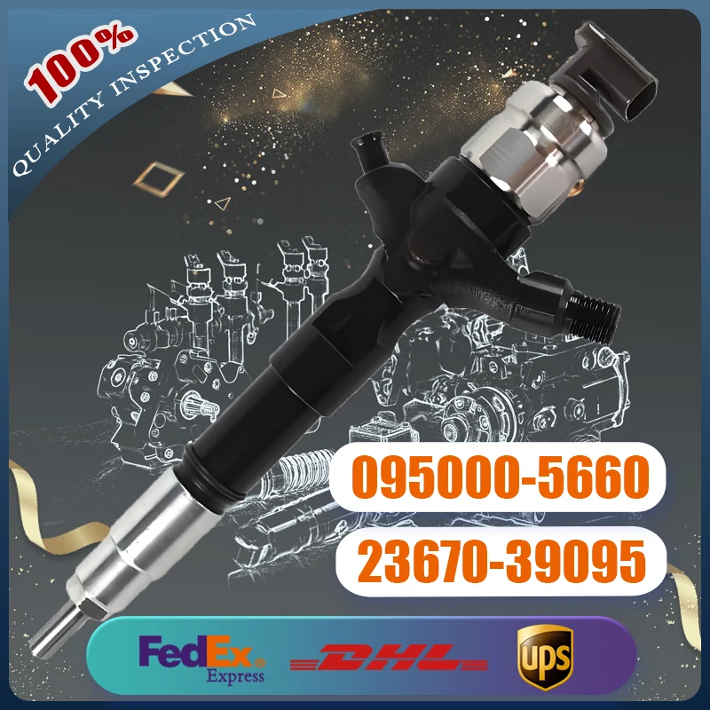 

095000-5660 095000-5663 095000-5880 23670-30050 23670-39095 Common Rail Fuel Injector for Toyota Hiace Hilux 2.5D 2KD-FTV Engine
