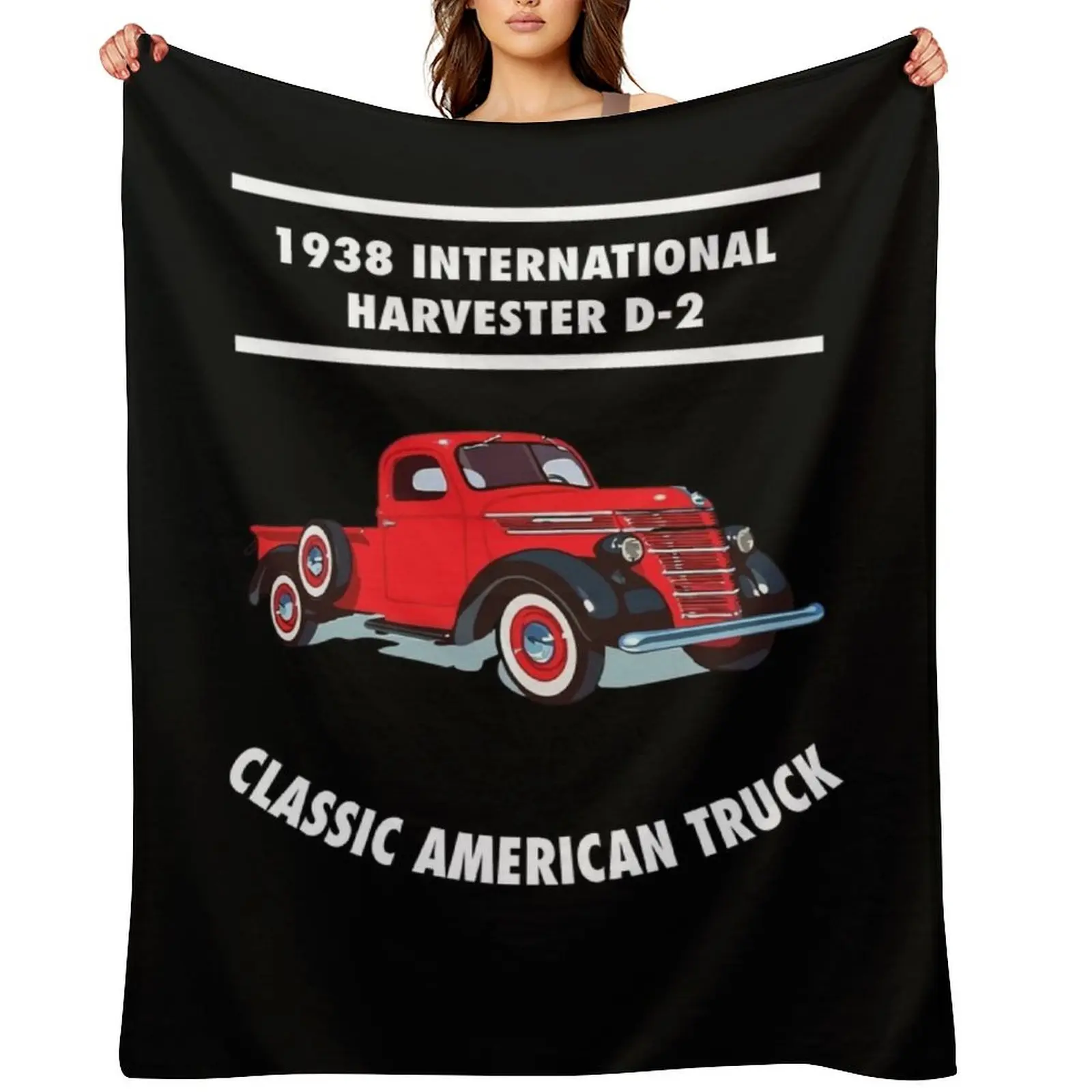 

1938 International Harvester D-2 Classic American Truck Throw Blanket Softest Furrys Loose halloween Blankets