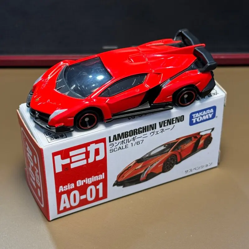 Tomy Tomica AO 01 Lambor Veneno 1/67 Scale Die Cast Metal Car Model Asia Original Collection Display Gift