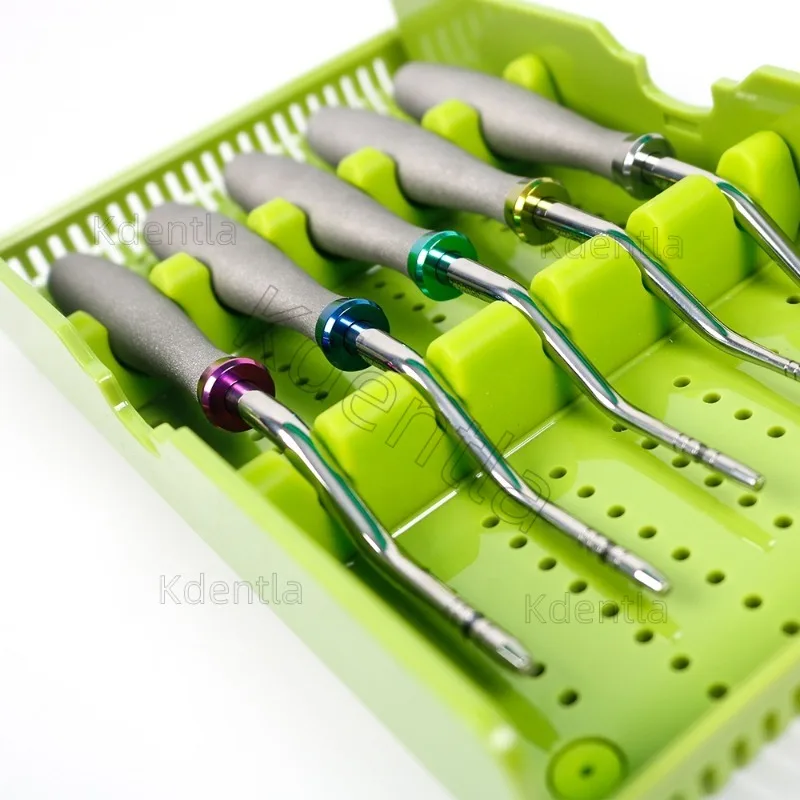 5Pcs/set Dentium XOF Angled Osteotome Kit Dental Surgical Implant Instruments Tools