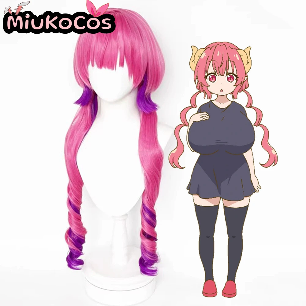 В НАЛИЧИИ Илулу Косплей Парик Мико Косплей Аниме Мисс Кобаяши Дракон Горничная Косплей