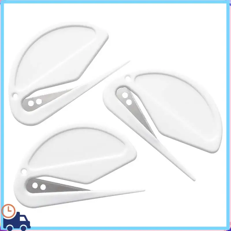 Latest Paper Cutter, Letter Opener, ABS Envelope Cutter, Mail Letter Opener With Bladed Paper Knife, Three Packs, White