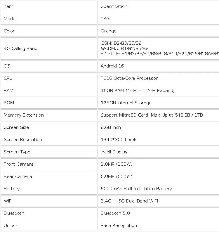 Paitanry 8 7 Inch 90Hz Android 16 SIM Tablet 16GB RAM+128GB ROM(2TB Expand) 4G LTE Octa Core Unisoc T616 5000mAh WiFi 1340x800