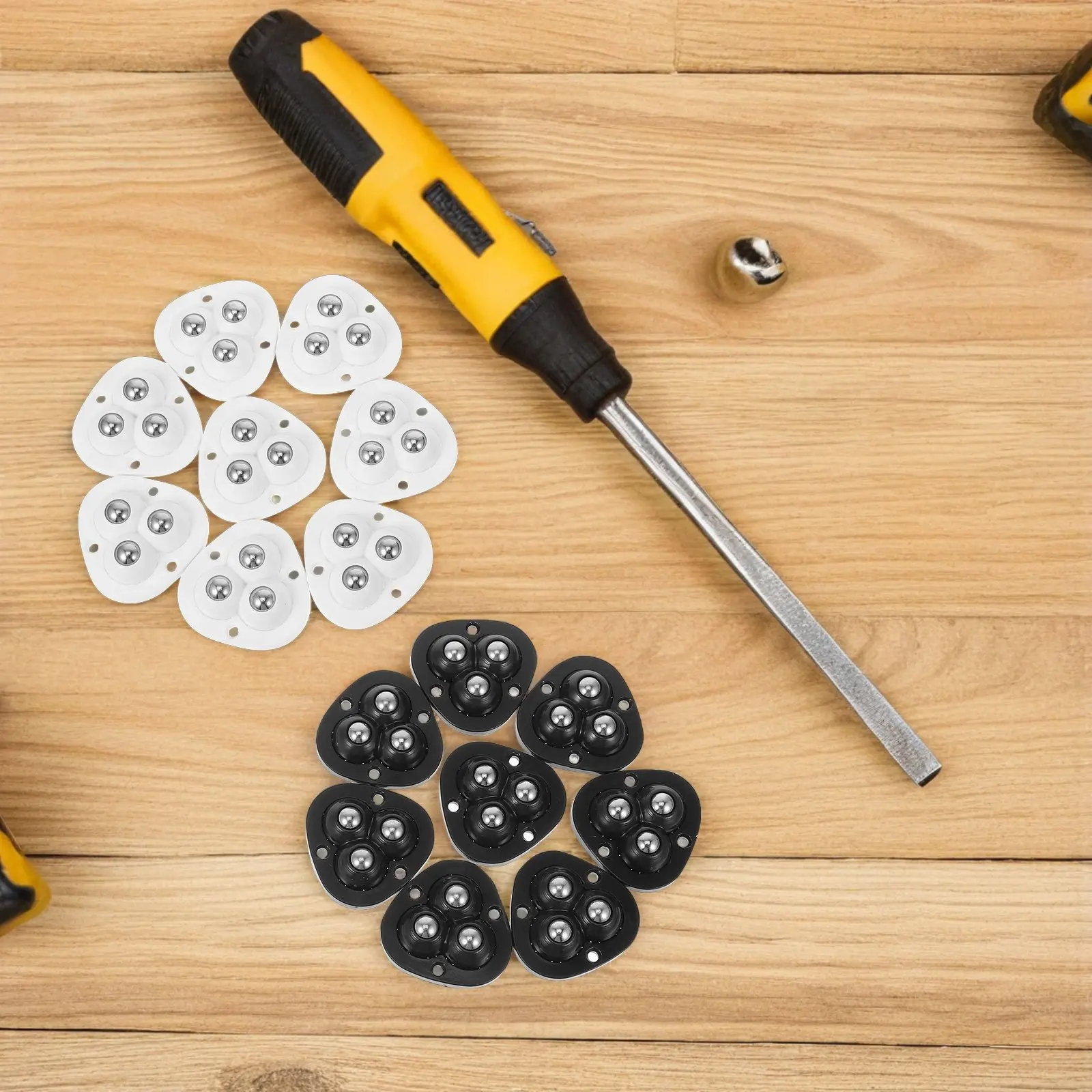 16Pcs Furniture Caster Wheels Self Adhesive Universal Swivel Rolling Casters for Small Appliances Trash Can Mobility