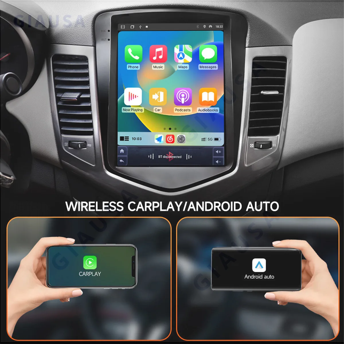 

For Chevrolet Cruze 2008-2015 Carplay Android 13 Car Radio Multimedia Video Player Navigaion Head Unit Stereo Audio Speaker