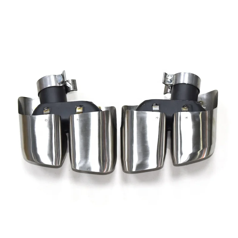 

SYPES Stainless Steel Exhaust Pipe For Macan Turbo 2014-2018 Muffler Tip Black Silver Exhaust Tip Square Tailpipe