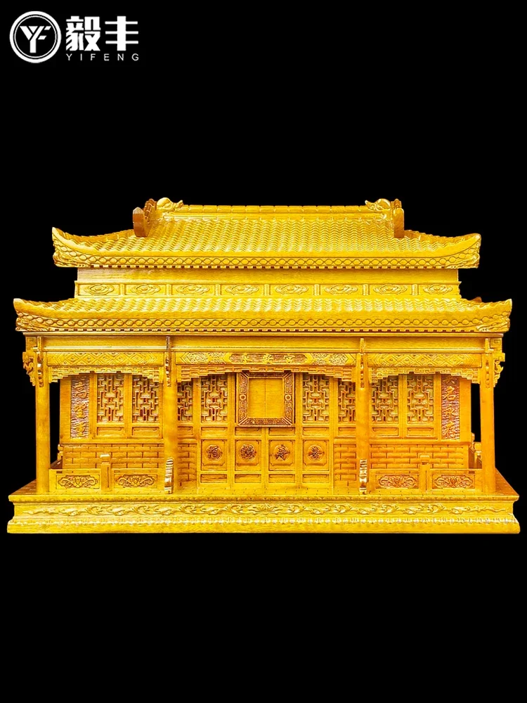 Funeral supplies urn all solid wood high-grade Jin Sinan Mu Yong 'an Palace moisture-proof protection box life box