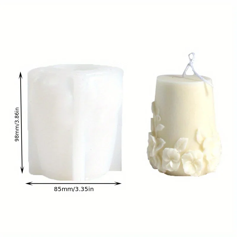 2026 Rattan Flower Silicone Candle Mould Rose Pillar Resin Making Tool for Ceramics Gypsum Plant Column Home Art Decor & Gifts
