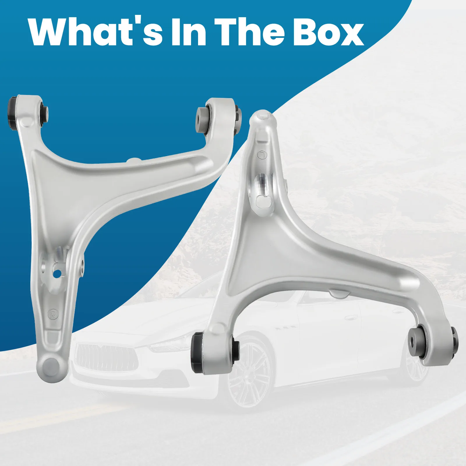 マセラティ ギブリ クアトロポルテ M156 2014-2021 2022用 フロントロアコントロールアーム 2個 673007124 670006934 670107801 670107803