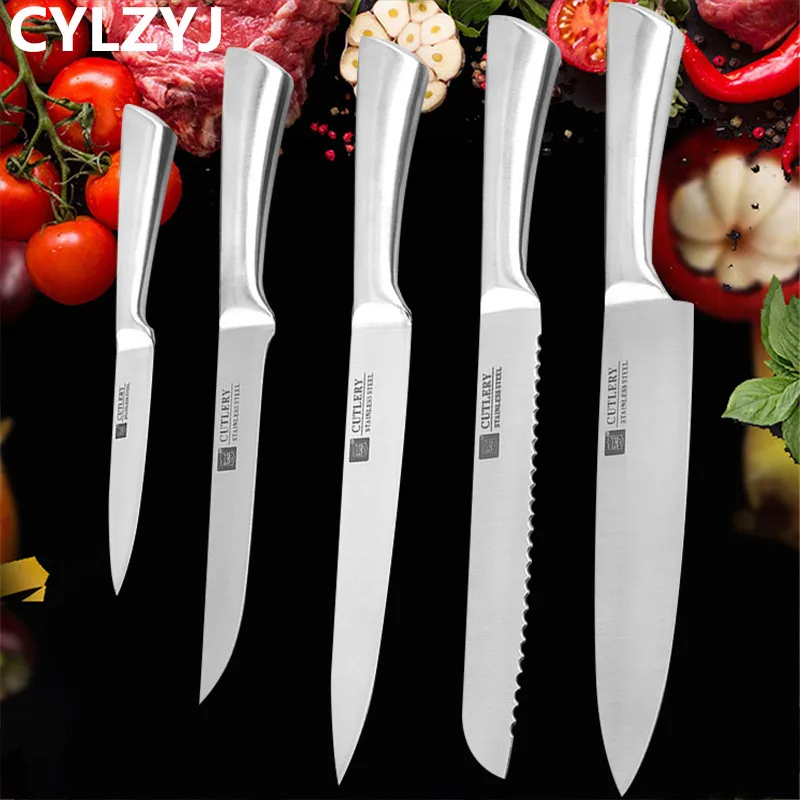 

Stainless Steel Kitchen Knives Set Fruit Paring Utility Serbian Chef Slicing Bread Japanese Kitchen Knife Set Accessories Tools