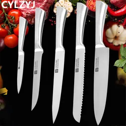 Stainless Steel Kitchen Knives Set Fruit Paring Utility Serbian Chef Slicing Bread Japanese Kitchen Knife Set Accessories Tools