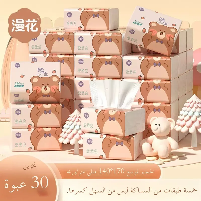 

Mahan 8 Pas Ultra Thi Wooden Pulp Facial Tissue Large Size Household Toilet Paper Soft And Durable Wipes from China