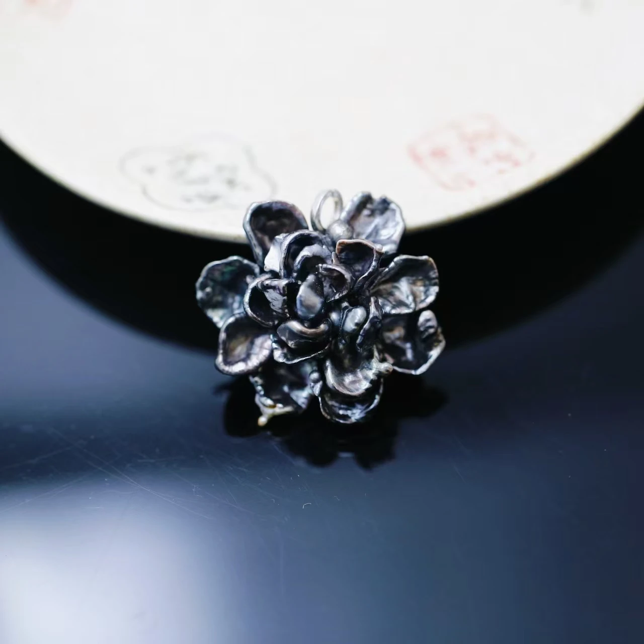 

Natural Seawater Original Hand-woven Flower Design Tahitian Keshi Pearl Pendant Fine Jewelry Making