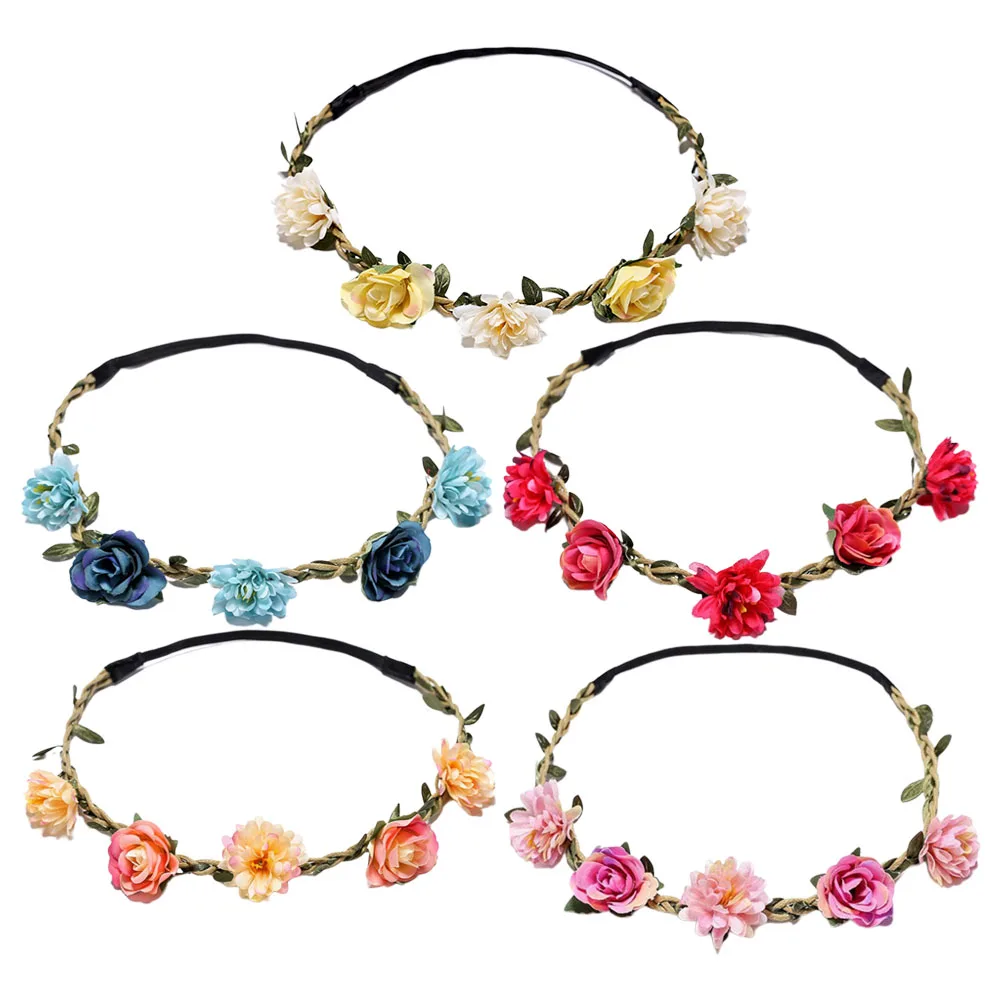 

5pcs FloralHeaddressDaisyHairb BridalHeadb sBeautifulDesignUnfadingRealisticWeddingPartyAccessoriesGirlFlowerHeadb