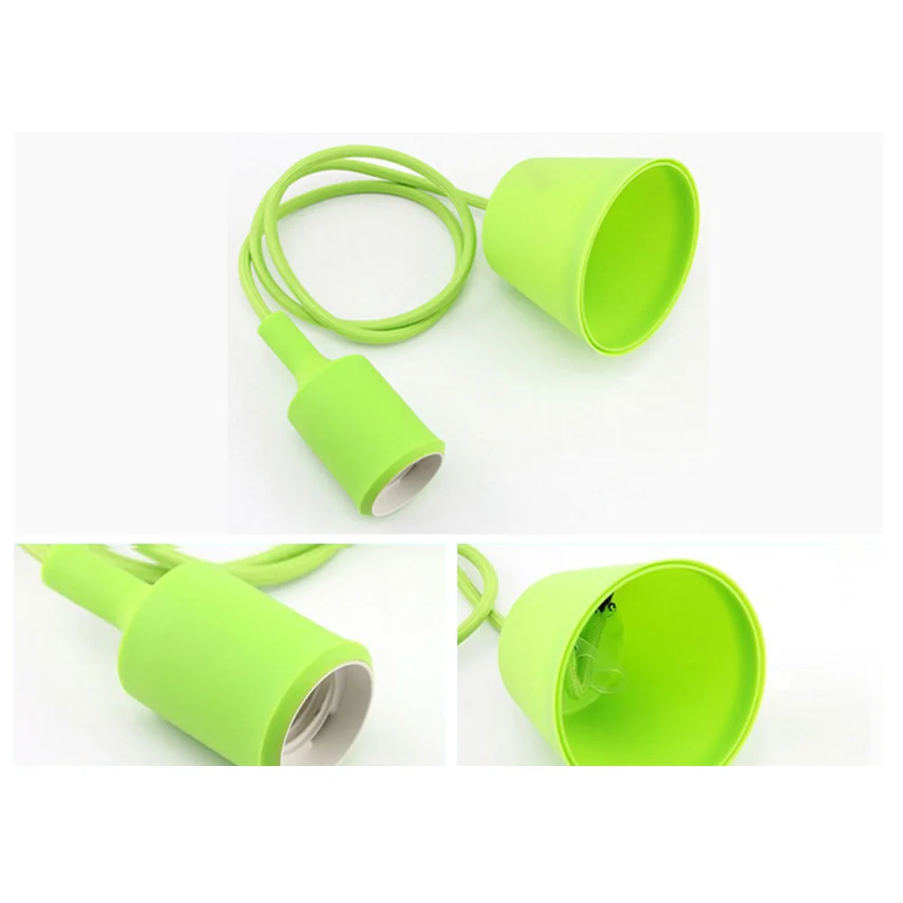 

Силиконовый подвесной держатель лампы с цоколем E27, светодиодная розетка для кухонь, столовых, гостиных, коридоров, баров, ресторанов (Li