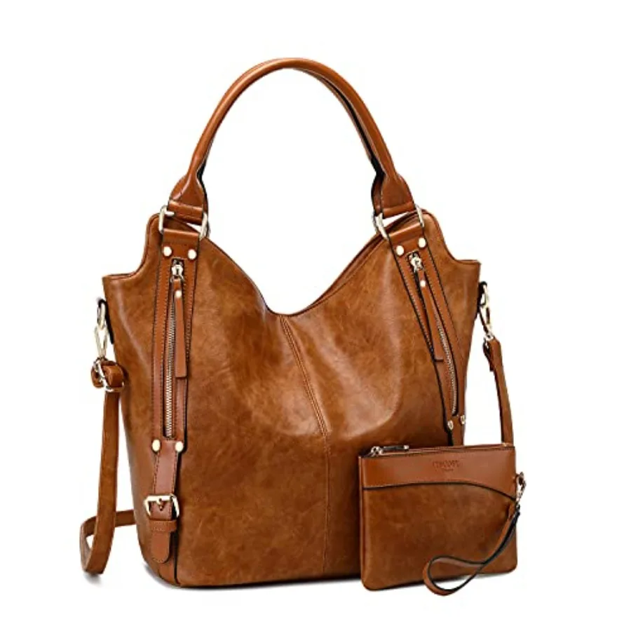 Women Tote Bag Handbags PU Leather Fashion Hobo Shoulder Bags with Adjustable Shoulder Strap