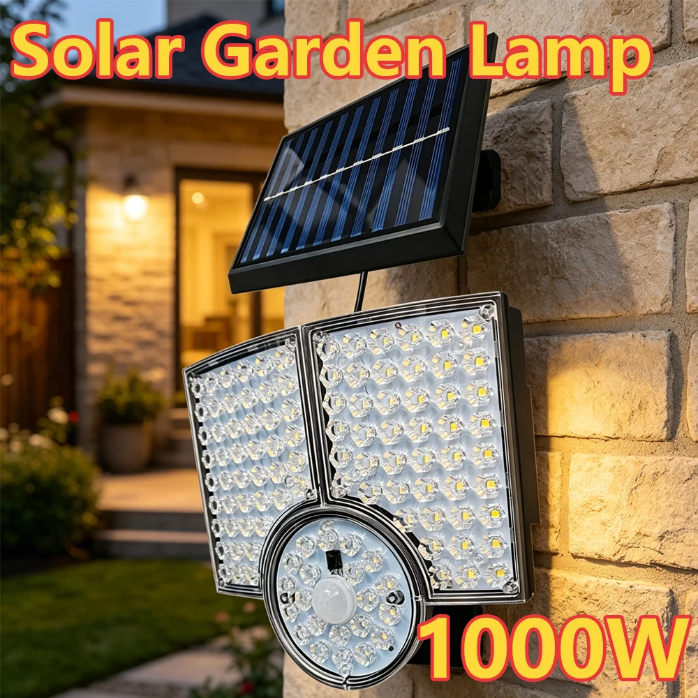 

Split Solar Lights Outdoor Super Bright Waterproof Motion Sensor Floodlight Remote Control for Patio Garage Backyard Wall Lamps