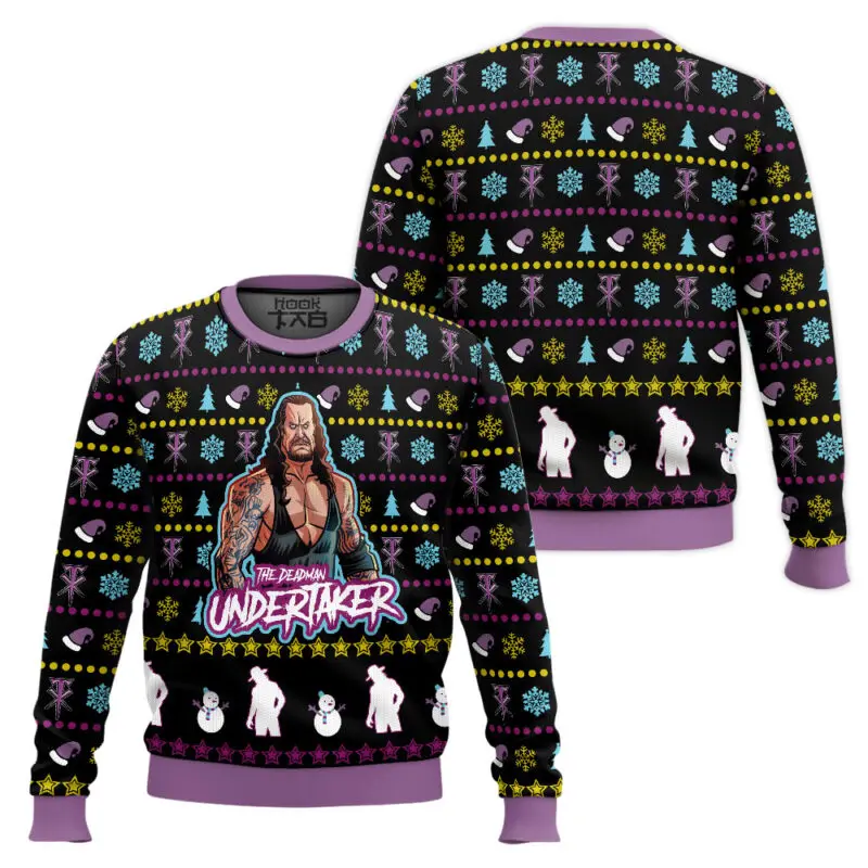 2025 الخريف/الشتاء WWWE Undertaker، مروحة المصارعة جولة الرقبة هوديي 3D مطبوعة القبيح هوديي، الرجال الشارع عارضة الهيب هوب أعلى