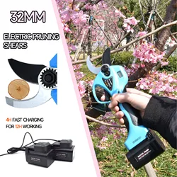 Elétrica sem fio Lithium-Ion Pruner, tesoura de poda, tesoura eficiente, Bonsai, galhos, ferramentas elétricas Jardim, 16.8V, SC-8608