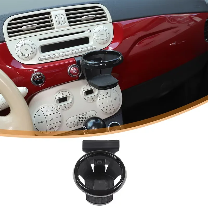 

1Pcs ABS For Fiat 500 2016+Car central control navigation screen water cup holder storage rack interior modification accessories