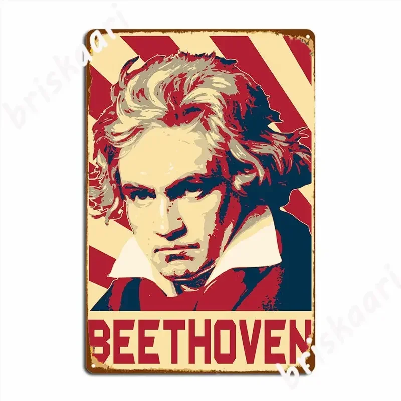 Beethoven Classical Music Metal Sign Cinema Kitchen Wall Decor Printing Garage Club Tin Sign Poster