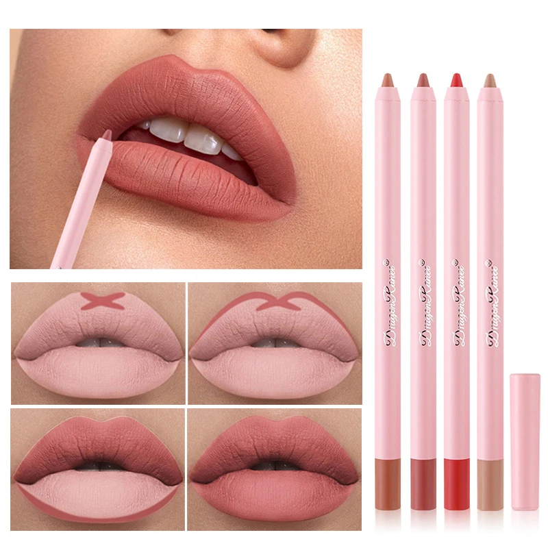 Matte Lip Liner Pencil Multicolor Waterproof Lip Contouring Makeup Lipstick Long Lasting Non-stick Cup Sexy Lipstick Cosmetics