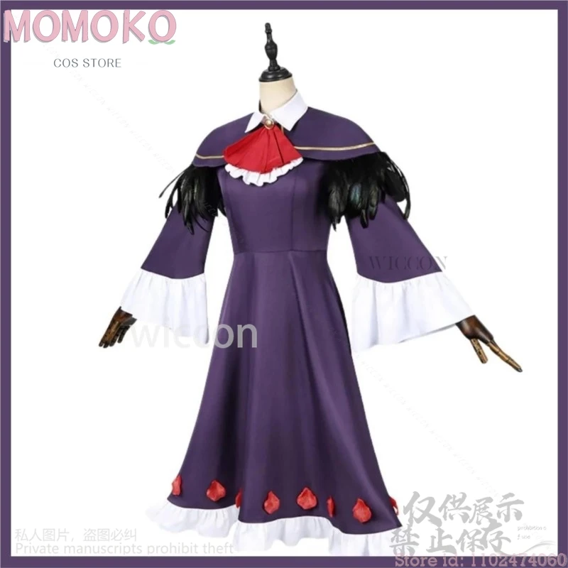 Anime Puella Magi Madoka Magica Cosplay Akemi Homura Costume Deep Purple Dress Lolita Shawl Wig Woman Sexy Halloween Suit JK