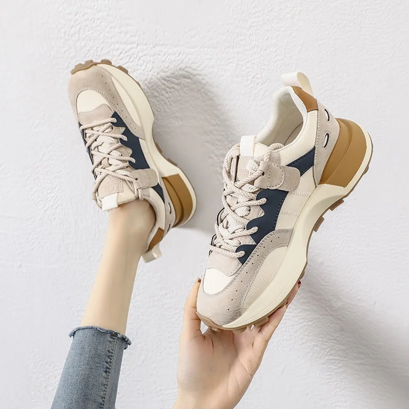 Spring and Autumn New Women's Fashion Versatile Dad Shoes Casual Breathable Sneakers