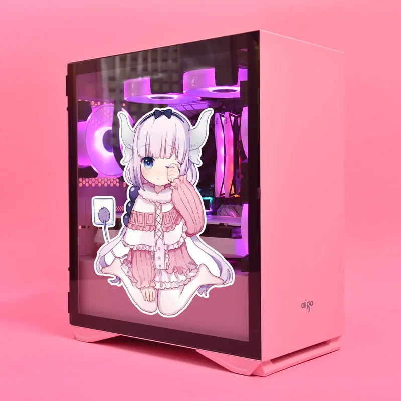 Pegatinas de decoración periférica de animación de Dragon Maid de Kobayashi, pegatinas impermeables para maleta, funda de computadora, monopatín, Coche