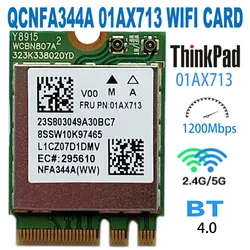 NFA344A QCNFA344A M.2 867Mbp WiFi карта для Lenovo ThinkPad 710S E470 E475 E570 E575 V310 YOGA-710 720 910 Series FRU 01AX713