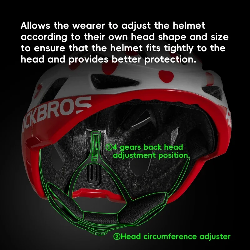 ROCKBROS Cycling Bike Helmet Breathable 16-hole Diversion Men Women Cycling Helmet Adjustable MTB Road EPS Buffer layer Helmet